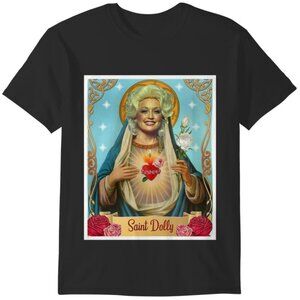 Saint Dolly Parton Graphic T-Shirt Vintage Country Music Tee 73